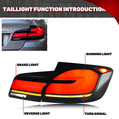Feux Arrière LED BMW Série 5 F10 2009-2016 - vue de profil - Becquet Voiture