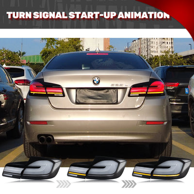 Feux Arrière LED BMW Série 5 F10 M5 2011-2016 (réf. 3) - vue de profil - Becquet Voiture