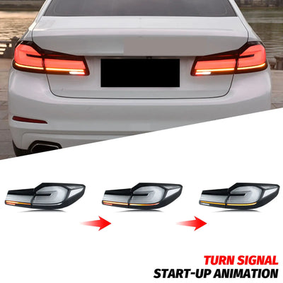 Feux Arrière LED BMW Série 5 G30 F90 M5 2017-2020 Berline - vue arrière - Becquet Voiture
