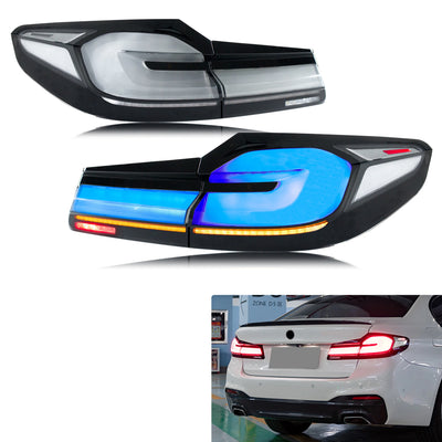 Feux Arrière LED BMW Série 5 G30 F90 M5 2017-2020 Berline - vue de face - Becquet Voiture