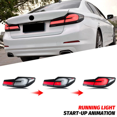 Feux Arrière LED BMW Série 5 G30 F90 M5 2017-2020 Berline - vue de trois-quarts - Becquet Voiture
