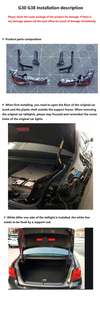 Feux Arrière LED BMW Série 5 G30 G38 M5 F90 2017-2022 - en situation - Becquet Voiture