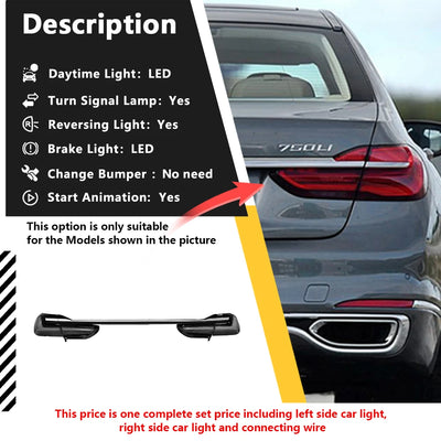 Feux Arrière LED BMW Série 7 G11 2016-2018 - détail du montage - Becquet Voiture
