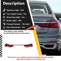 Feux Arrière LED BMW Série 7 G11 2016-2018 - vue rapprochée - Becquet Voiture