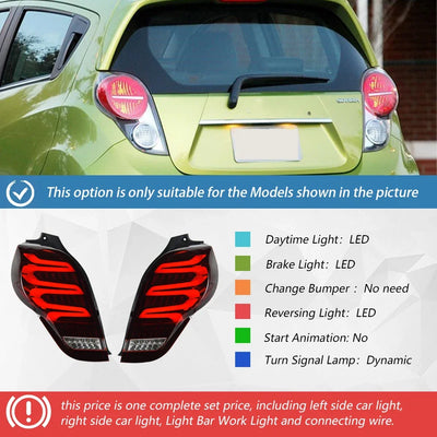 Feux Arrière LED Chevrolet Spark 2011-2014 Style Premium - détail du montage - Becquet Voiture
