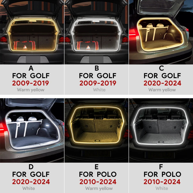Feux Arrière LED de Coffre Volkswagen Golf 7 Golf 8 Polo - vue de face - Becquet Voiture