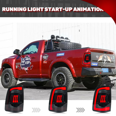 Feux Arrière LED Dodge Ram 1500 2009-2018 - vue arrière - Becquet Voiture