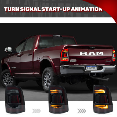 Feux Arrière LED Dodge Ram 1500 2009-2018 - vue de trois-quarts - Becquet Voiture