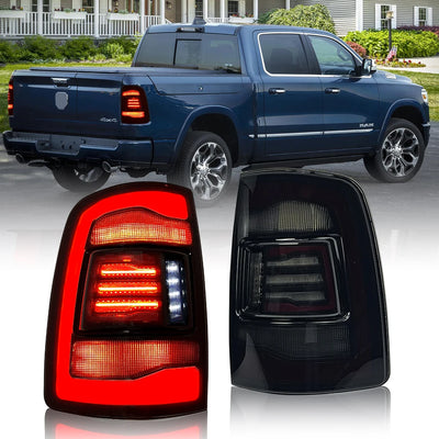 Feux Arrière LED Dodge RAM 1500 2500 2009-2018 - vue de face - Becquet Voiture