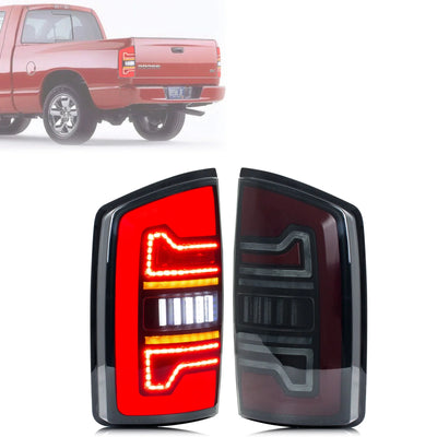 Feux Arrière LED Dodge RAM 1500 2500 3500 2002-2005 - vue de face - Becquet Voiture