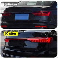 Dynamische LED-Heckleuchten Audi A6 A6L C8 (2019-2024) - Vorderansicht - Becquet Voiture