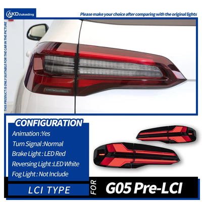 Feux Arrière LED Dynamiques BMW X5 G05 2019-2023 - détail du montage - Becquet Voiture