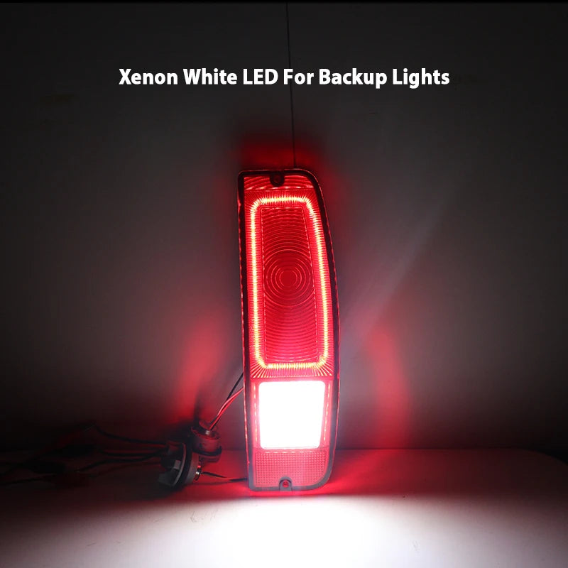 Feux Arrière LED Ford Econoline F100 Bronco Fumé Rouge - packshot studio - Becquet Voiture