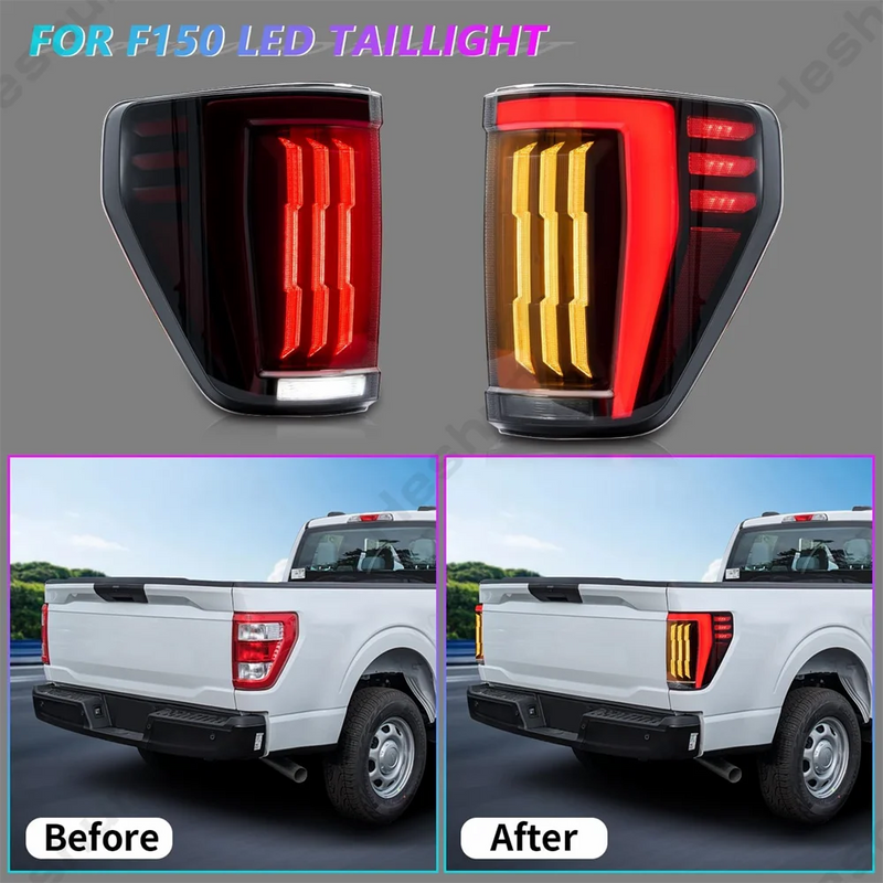 Feux Arrière LED Ford F150 Pick-Up 2021-2023 Paire - vue arrière - Becquet Voiture