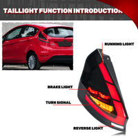 Feux Arrière LED Ford Fiesta MK6 2008-2017 - vue de profil - Becquet Voiture