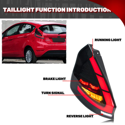 Feux Arrière LED Ford Fiesta MK6 2008-2017 - vue de profil - Becquet Voiture