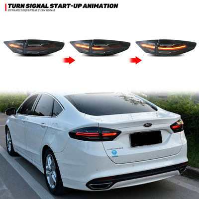 Feux Arrière LED Ford Mondeo MK5 2013-2016 - vue arrière - Becquet Voiture