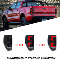 Feux Arrière LED Ford Ranger T6 T7 Raptor 2012-2021 - vue de trois-quarts - Becquet Voiture