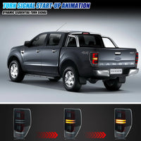 Feux Arrière LED Ford Ranger T7 PX MK1 MK2 2012-2021 - vue de trois-quarts - Becquet Voiture