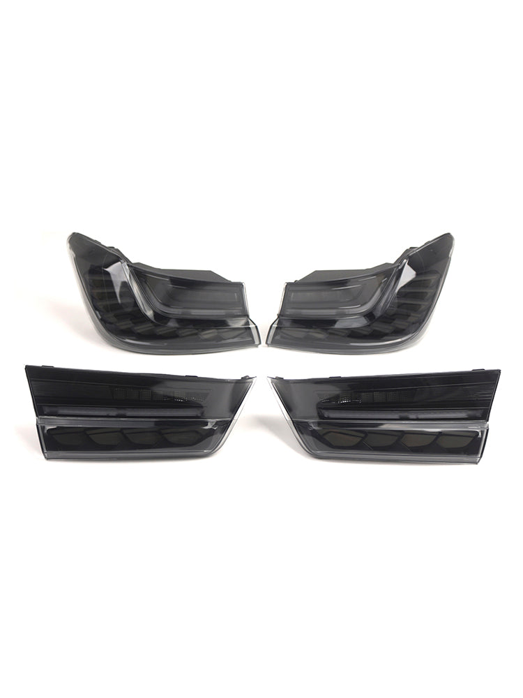 Feux Arrière LED Fumés BMW Série 3 G20 G28 G80 M3 2019-2024 - installé sur véhicule - Becquet Voiture