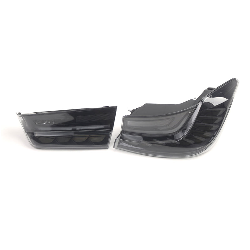 Feux Arrière LED Fumés BMW Série 3 G20 G28 G80 M3 2019-2024 - vue de face 2 - Becquet Voiture