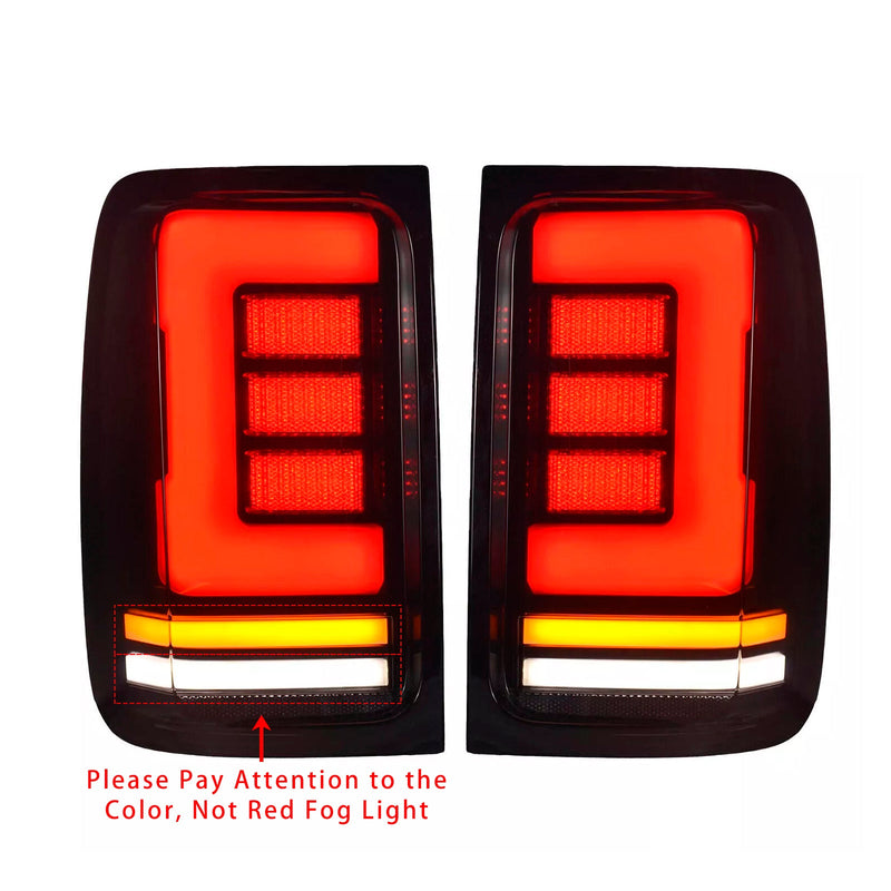 Feux Arrière LED Fumés VW Amarok V6 2008-2019 v2 - vue de dessus - Becquet Voiture