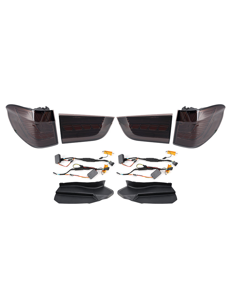 LED-Rückleuchten Links Rechts BMW X5 F15 2014-2018 Schwarz - Rückansicht - Becquet Voiture