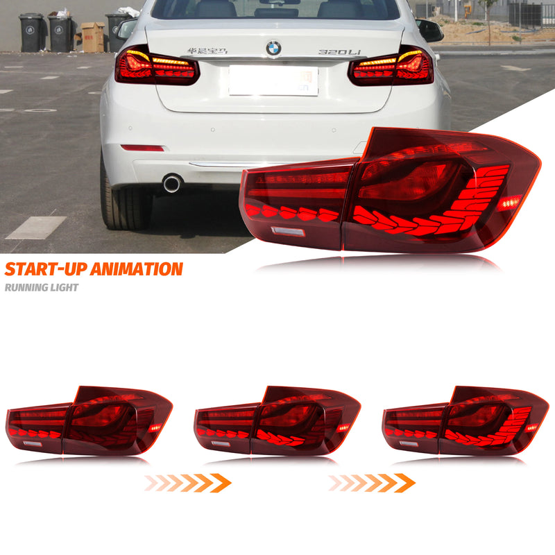 Feux Arrière LED GTS BMW Série 3 F30 F80 M3 2011-2018 - vue arrière - Becquet Voiture