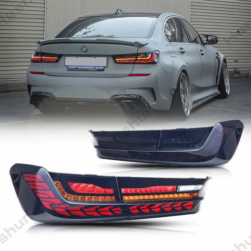 Feux Arrière LED GTS BMW Série 3 G20 G80 M3 (2019-2024) - détail du montage - Becquet Voiture