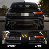 Feux Arrière LED GTS BMW Série 3 G20 G80 M3 (2019-2024) - vue arrière - Becquet Voiture