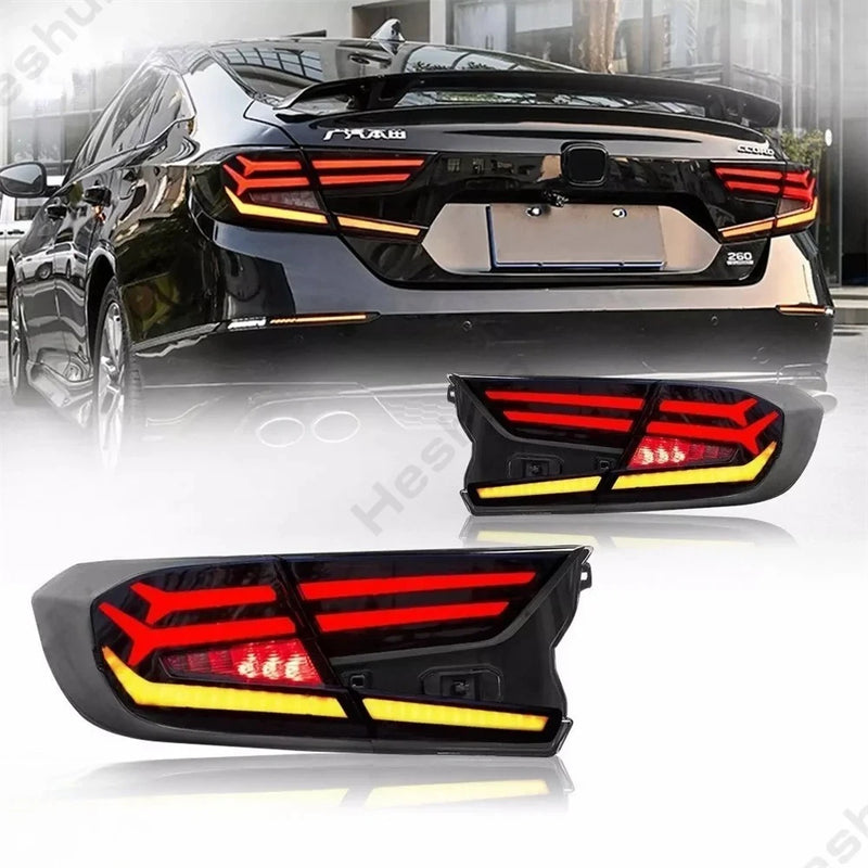 LED Taillights Honda Accord 10th Generation EX EXL LX - front view - Becquet Voiture