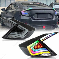 Feux Arrière LED Honda Civic 2016-2021 RGB Séquentiels - vue de face - Becquet Voiture