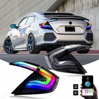 Feux Arrière LED Honda Civic 2016-2021 RGB Séquentiels - vue rapprochée - Becquet Voiture