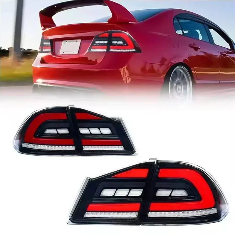 Feux Arrière LED Honda Civic FD Type R 2005-2012 - détail du montage - Becquet Voiture