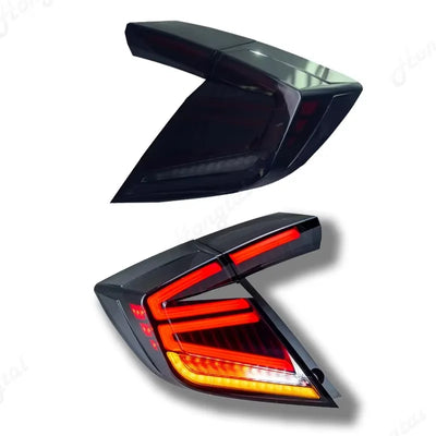 Feux Arrière LED Honda Civic Hatchback FK7 RGB - détail du montage - Becquet Voiture