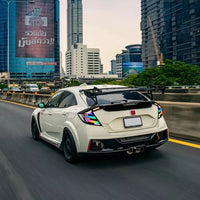 Feux Arrière LED Honda Civic Hatchback FK7 RGB - installé sur véhicule - Becquet Voiture