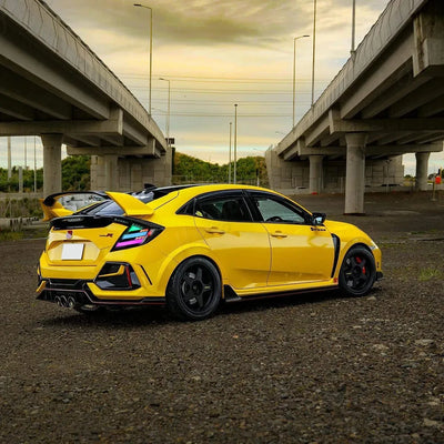 Feux Arrière LED Honda Civic Hatchback FK7 RGB - vue arrière - Becquet Voiture