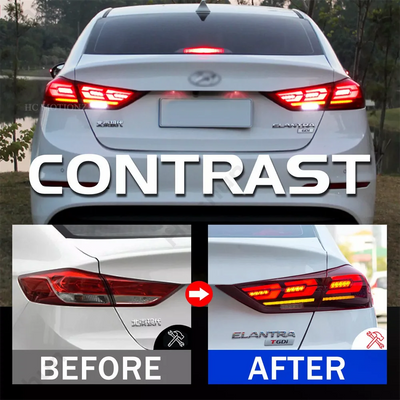 Feux Arriere LED Hyundai Elantra Sequentiels 2016-2018 - vue de profil - Becquet Voiture