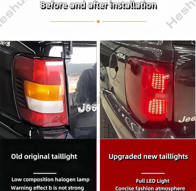 Feux Arrière LED Jeep Grand Cherokee WJ MK2 1999-2004 Paire - vue arrière - Becquet Voiture