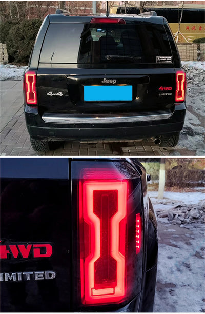 Feux Arrière LED Jeep Patriot Look Sport Fumé - vue arrière - Becquet Voiture
