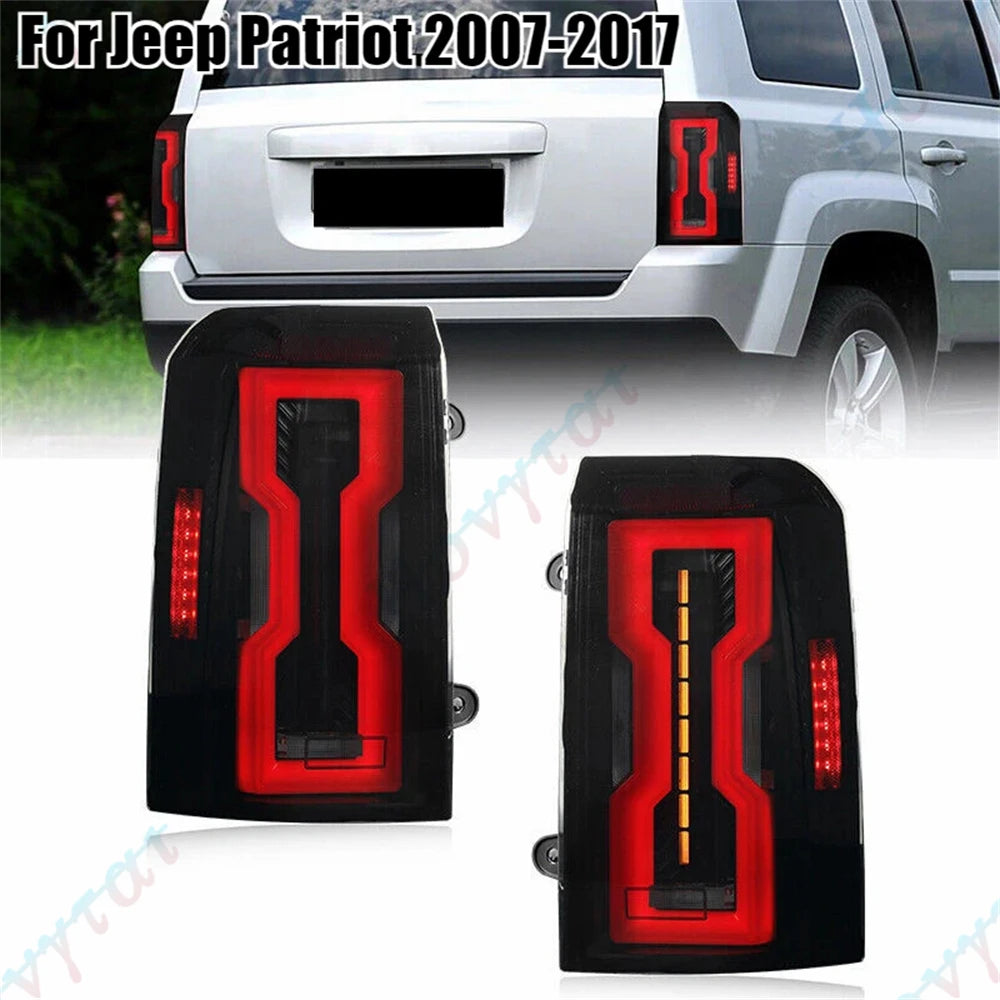 Feux Arrière LED Jeep Patriot Look Sport Fumé - vue de face - Becquet Voiture