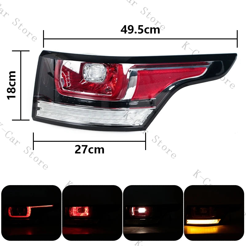 Feux Arrière LED Land Rover Range Rover Sport 2014-2017 - installé sur véhicule - Becquet Voiture