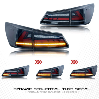 Feux Arrière LED Lexus IS250 IS350 ISF 2006-2013 (réf. 5) - vue de profil - Becquet Voiture