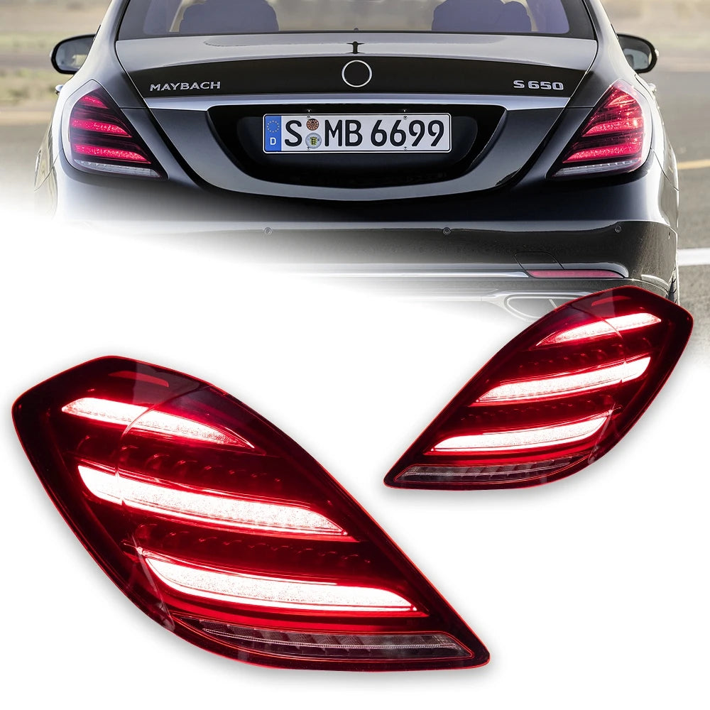 Feux Arrière LED Mercedes-Benz W222 S350 S400 2013-2017 - vue de face - Becquet Voiture