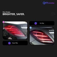 Feux Arrière LED Mercedes-Benz W222 S350 S400 2013-2017 - vue de profil - Becquet Voiture