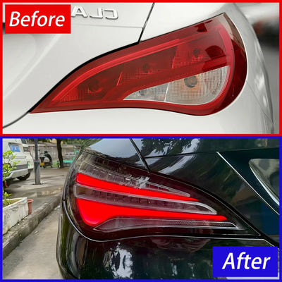 Feux Arrière LED Mercedes CLA W117 2014-2019 Haute Configuration - vue de trois-quarts - Becquet Voiture