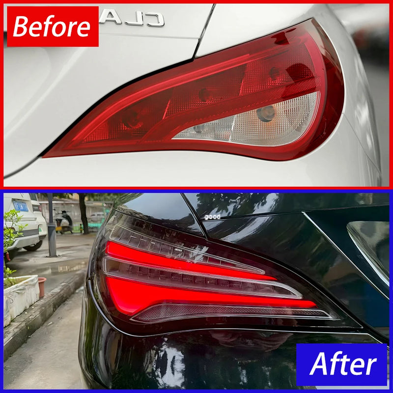 Feux Arrière LED Mercedes CLA W117 C117 Haute Configuration 2014-2019 - vue arrière - Becquet Voiture