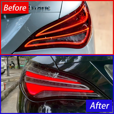 Feux Arrière LED Mercedes CLA W117 C117 Haute Configuration 2014-2019 - vue de profil - Becquet Voiture