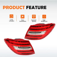 Feux Arrière LED Mercedes Classe C W204 AMG 2011-2014 - vue arrière - Becquet Voiture