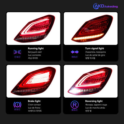 Feux Arrière LED Mercedes Classe C W205 2014-2021 Style Sportif - vue arrière - Becquet Voiture